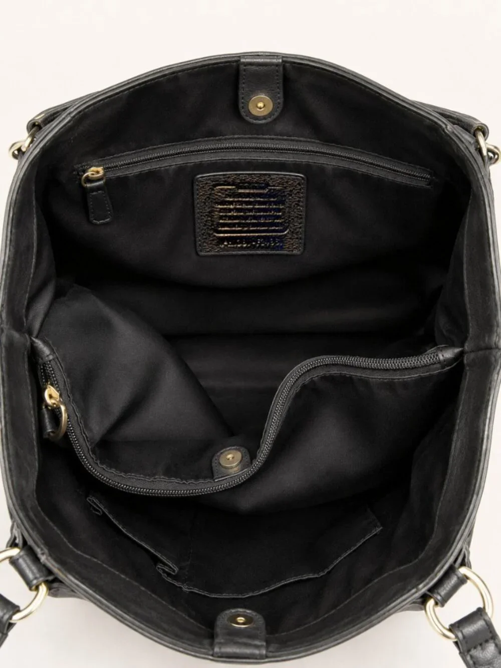 Coach Campbell Belle Carryall Hobo Shoulder Bag F24961 Black Leather